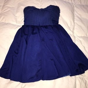 Foreign Exchange Strapless Cobalt Blue Dress